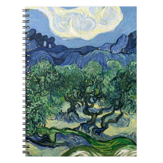 Van Gogh De olijfbomen landschapschilderij Notitieboek (Voorkant)