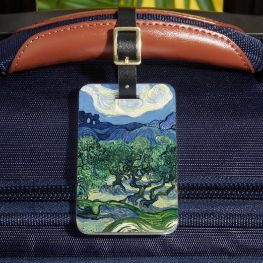 Van Gogh De olijfbomen landschapschildering Bagagelabel (Voorkant Insitu 2)