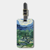 Van Gogh De olijfbomen landschapschildering Bagagelabel (Voorkant verticaal)