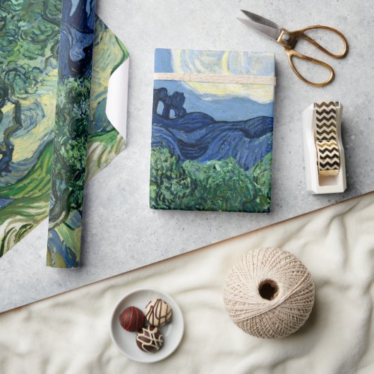 Van Gogh De olijfbomen landschapschildering Cadeaupapier (Crafts)