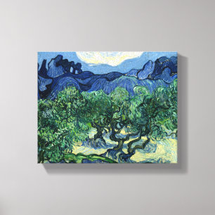 Van Gogh De olijfbomen landschapschildering Canvas Afdruk