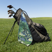 Van Gogh De olijfbomen landschapschildering Golfhanddoek (Groen)