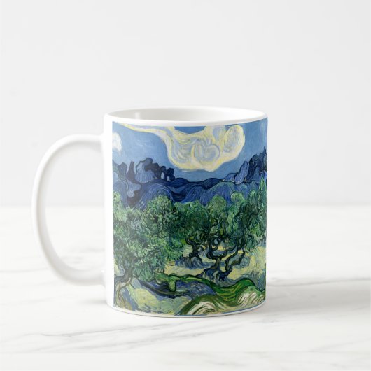Van Gogh De olijfbomen landschapschildering Koffiemok (Links)