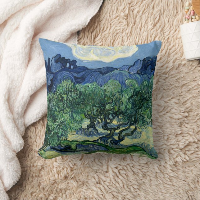 Van Gogh De olijfbomen landschapschildering Kussen (Deken)