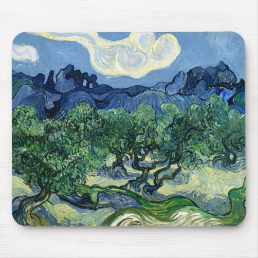Van Gogh De olijfbomen landschapschildering Muismat (Voorkant)