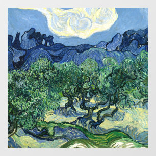 Van Gogh De olijfbomen landschapschildering Raamsticker