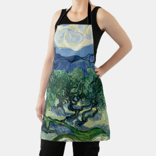 Van Gogh De olijfbomen landschapschildering Schort