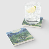 Van Gogh De olijfbomen landschapschildering Stenen Onderzetter (Zijkant)