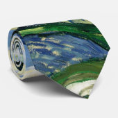 Van Gogh De olijfbomen landschapschildering Stropdas (Opgerold)