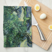 Van Gogh De olijfbomen landschapschildering Theedoek (Quarter Fold)