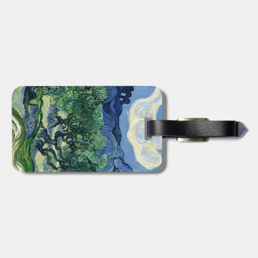 Van Gogh De olijfbomen Landschapsschilderij Bagagelabel (Achterkant horizontaal)