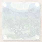 Van Gogh De olijfbomen Landschapsschilderij Glazen Onderzetter (Achterkant)