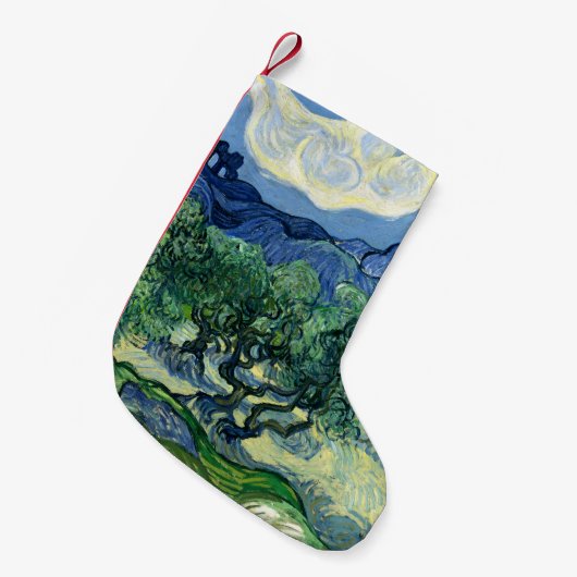 Van Gogh De olijfbomen Landschapsschilderij Kleine Kerstsok (Voorkant (Hangend))