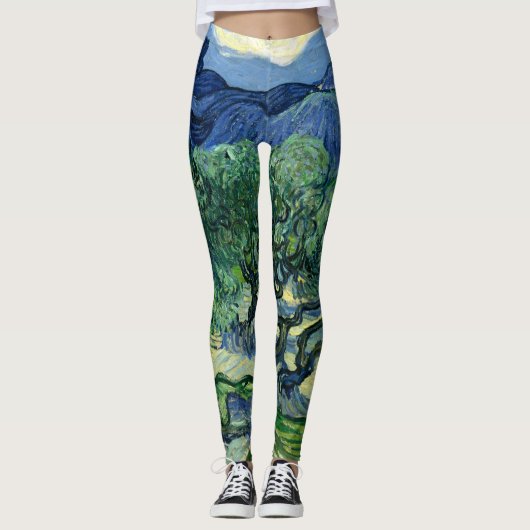Van Gogh De olijfbomen Landschapsschilderij Leggings (Voorkant)