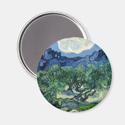 Van Gogh De olijfbomen Landschapsschilderij Magneet (Voorkant / Achterkant)