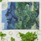 Van Gogh De olijfbomen Landschapsschilderij Theedoek (Gevouwen)