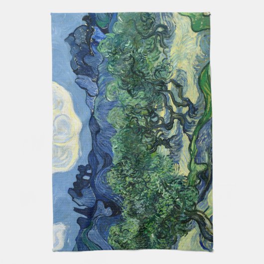 Van Gogh De olijfbomen Landschapsschilderij Theedoek (Verticaal)