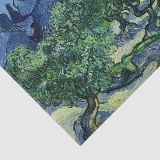 Van Gogh De olijfbomen Landschapsschilderij Tissuepapier (Detail)
