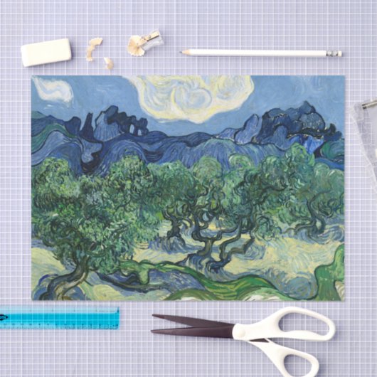 Van Gogh De olijfbomen Landschapsschilderij Tissuepapier (Craft)