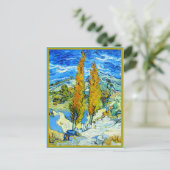 Van Gogh - De poplars in St.-Remy, meesterwerk Briefkaart (Staand voorkant)