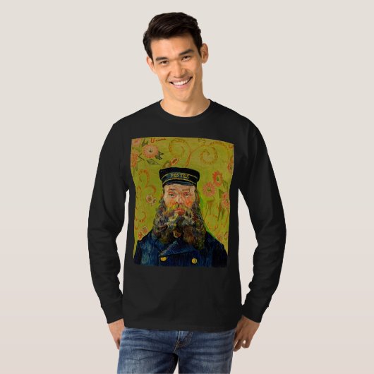 Van Gogh De Postbode Joseph Roulin Lange Mouwen T-shirt (Voorkant volledig)