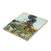 Van Gogh - De Rotsen met Eik, fijne kunst Tegeltje (Zijkant)