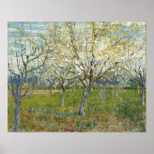 Van Gogh - de roze Orchard Poster (Voorkant)