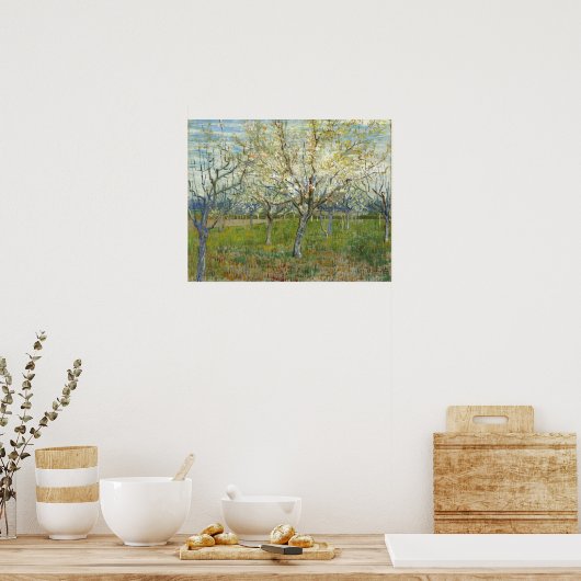 Van Gogh - de roze Orchard Poster (Keuken)