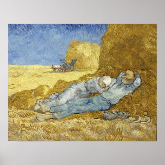Van Gogh - De Siesta (Naar Millet) Poster (Voorkant)