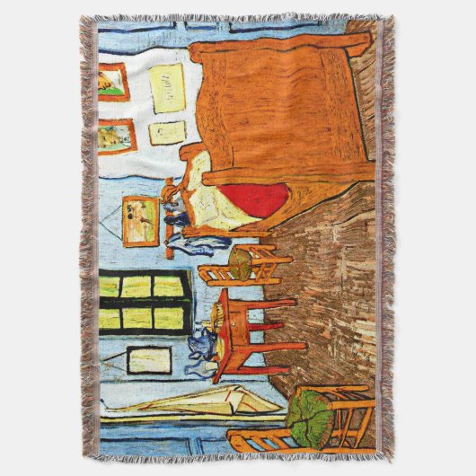 Van Gogh - De slaapkamer van Vincent in Arles Deken (Voorkant Verticaal)