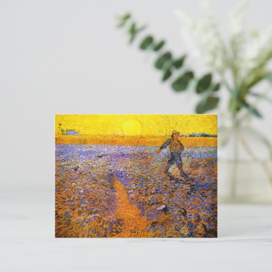 Van Gogh: De Sower Briefkaart (Staand voorkant)