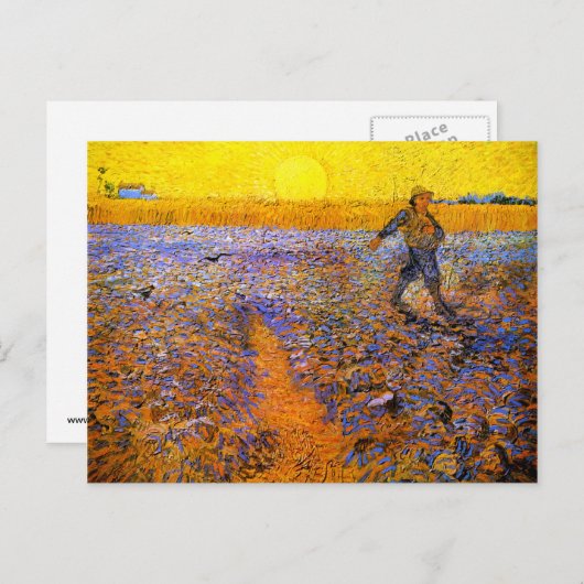 Van Gogh: De Sower Briefkaart (Voorkant / Achterkant)