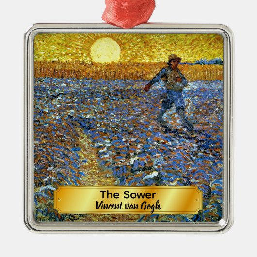 Van Gogh - De Sower Metalen Ornament (Voorkant)