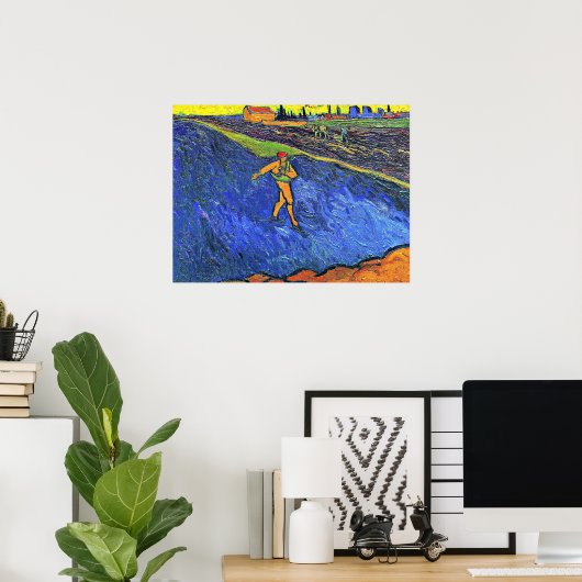 Van Gogh - De Sower Outskirts van Arles Poster (Thuiskantoor)