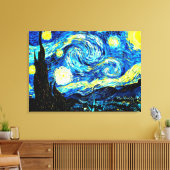 Van Gogh - De sterrenhemel Canvas Afdruk (Insitu (Woonkamer))