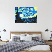 Van Gogh - De sterrenhemel Canvas Afdruk (Insitu (Slaapkamer))