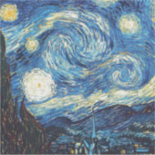 Van Gogh - De sterrenhemel Sticker (Voorkant)
