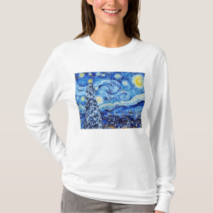 Van Gogh - De sterrenhemel - Witte Kerst Kunst  T-shirt