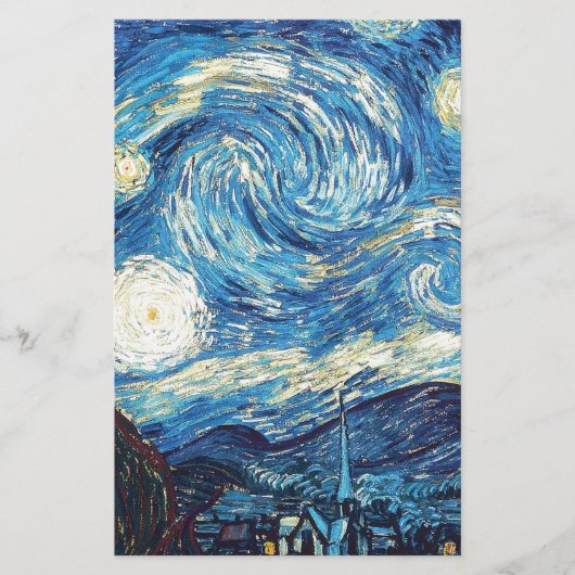 van gogh de sterrennacht 1889 Kunst Briefpapier (Voorkant)