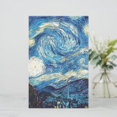 van gogh de sterrennacht 1889 Kunst Briefpapier (Staand voorkant)