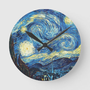 van gogh de sterrennacht 1889  Kunst Ronde Klok