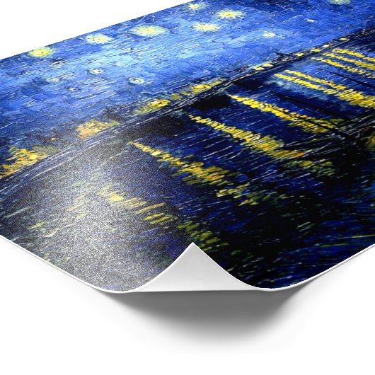 Van Gogh - De sterrennacht aan de Rhône, Foto Afdruk (Hoek)