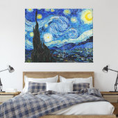 Van Gogh - De sterrennacht Canvas Afdruk (Insitu (Slaapkamer))