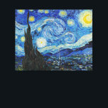 Van Gogh - De sterrennacht Canvas Afdruk<br><div class="desc">Het beroemde kunstwerk van Vincent van Gogh, De sterrennacht.</div>