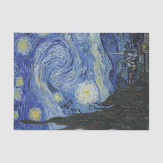Van Gogh de Sterrennacht drukt het weefselpapier a Tissuepapier (Voorkant)