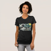 Van Gogh de Sterrennacht - Hokusai de Grote Golf T-shirt (Voorkant volledig)