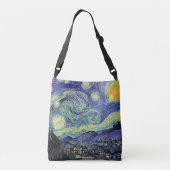 Van Gogh De Sterrennacht Kruiskamer Crossbody Tas (Achterkant)