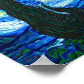 Van Gogh De Sterrennacht Poster (Hoek)