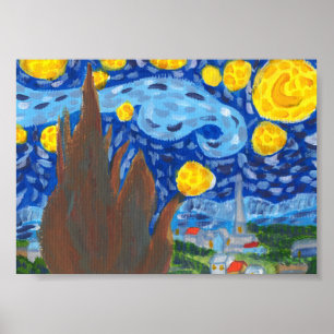 Van Gogh, De sterrennacht print, Waarde, Poster