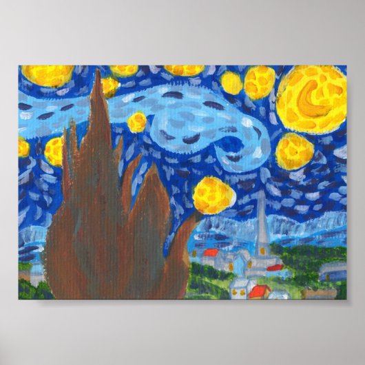 Van Gogh, De sterrennacht print, Waarde, Poster (Voorkant)
